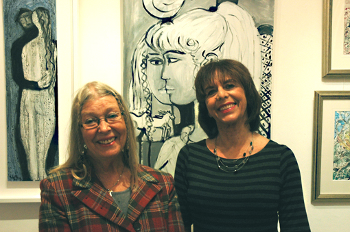  Liz with Lydia Corbett, also known as Sylvette David, Picasso's favourite model